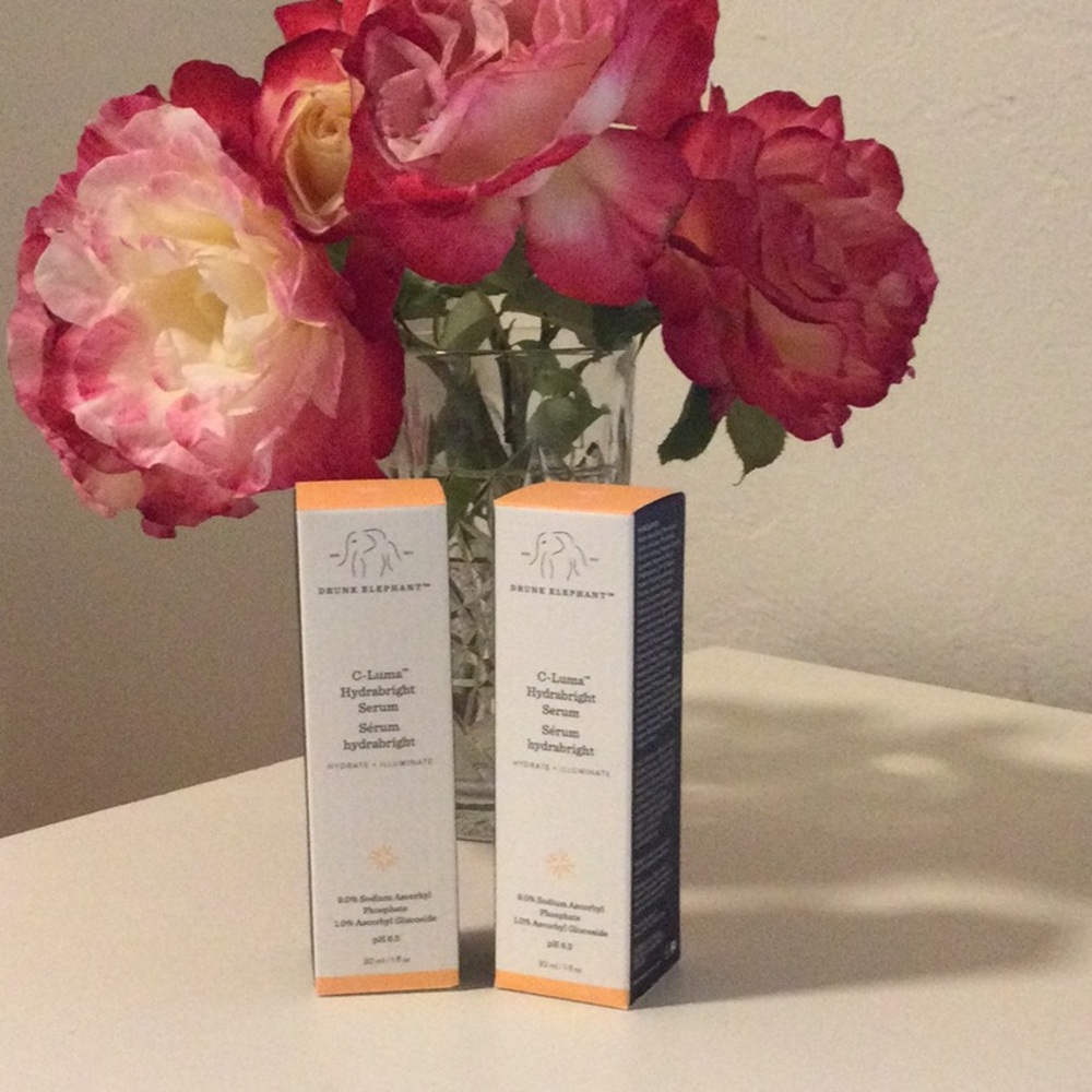 Drunk Elephant C-Luma™ Hydrating Serum Cream Two, 1 fl oz each.